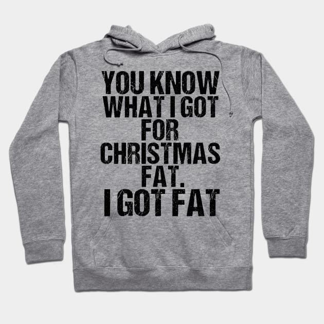 Funny Christmas Dinner Eating Eat Obese Fat Overweigt Gift Hoodie by TellingTales